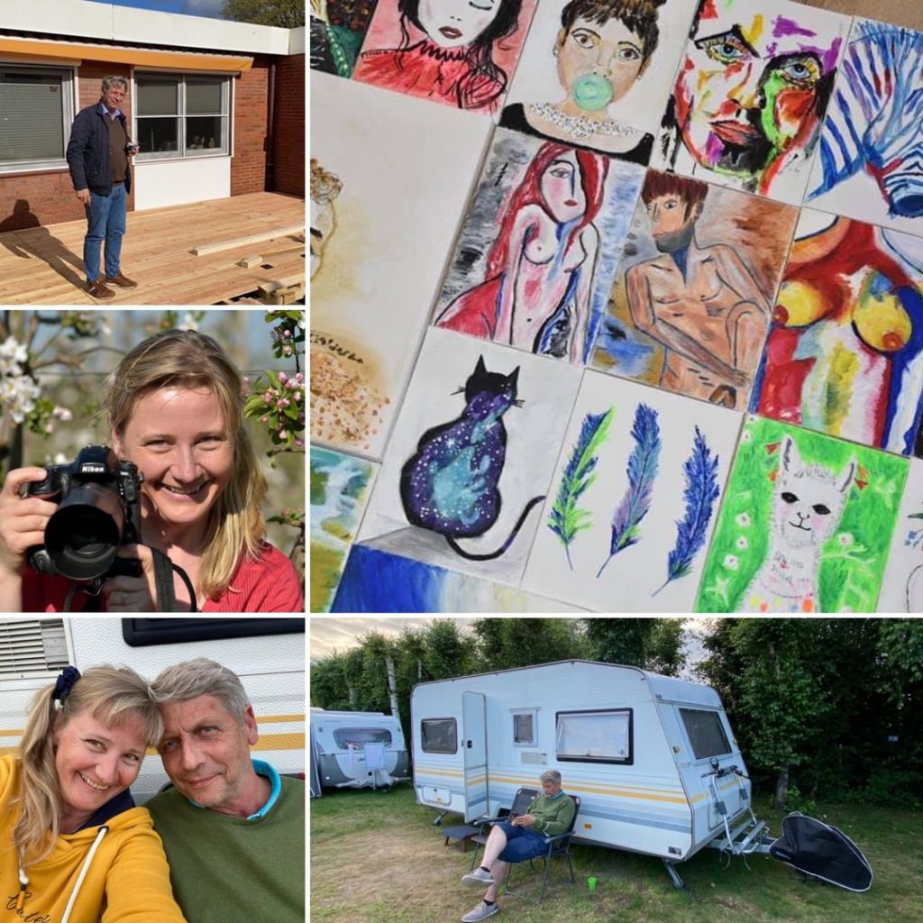Hobbies, Garten, Malen, Fotografieren sowie Campingfreuden.